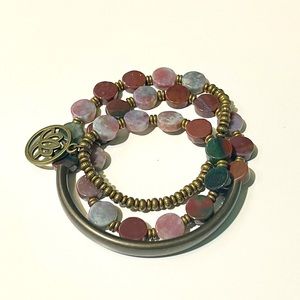 Agate Mala Gemstone Bead Bracelet 🤲📿